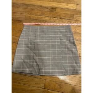 No Boundaries Brown Plaid Pencil Mini Skirt